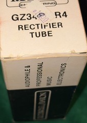 GZ34/5AR4 Mesa Baron Copper Plates Halo Getter Tube Strong Rectifier NOS Rare