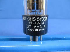 Sylvania JAN CHS 5Y3GT Vacuum Tube Solid Foil Getter Black Plate TV-7 Tested