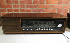 Vintage Grundig Radio RF255U 1966 AM FM SW Stereo Tabletop Wood Case Repair