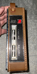 General Electric AM/FM Radio AM/FM Leather Case P-975B Tested Working See Video