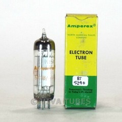 True NOS NIB Amperex USA 6KS6/6BN6 Silver Plate Top O Get Tube