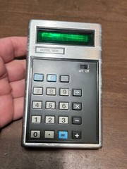 Vintage Royal 90K UA120 Calculator Green LCD, power cord, manual, case Tested