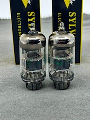 (2) Sylvania JAN-7308 Tube Mil Spec 6922 O Getters Tests Strong TV-7B/U