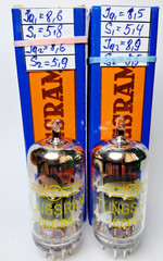 2 pcs NEW ECC85/ 6AQ8/ Tungram tubes Same Date, Matched Pair