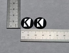 Kicker Speaker And Equipment Badge Logo Emblem Premium Silver Pair With Adhesive
