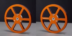 New One Pair Pioneer orange 7 » Tape Reel Light Metal Aluminum Take Up Reel
