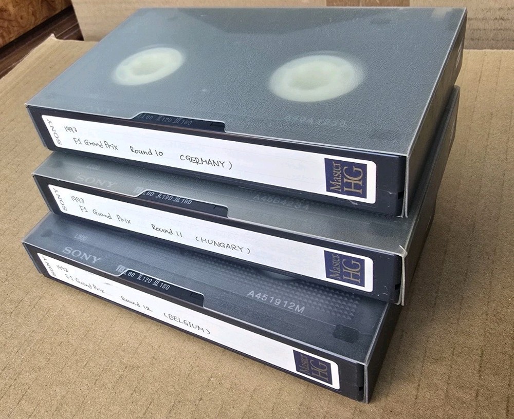 Sony Betamax « blank » Tapes « 1993 F1 Grand Prix GERMANY HUNGARY BELGIUM » « blanks »