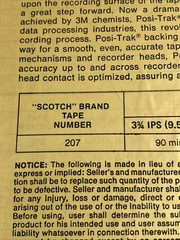 9 Scotch 207 Low Noise Hi-output 7” Reel to Reel 1/4&Prime; 1800 ft. Tape Sealed
