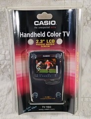 Casio TV-980 LCD Color Pocket Handheld TV – For Analog Broadcast Only New Sealed
