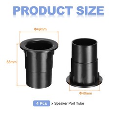 40mm x 55mm Speaker Port Tube Subwoofer Tube Bass Woofer Box 4pcs