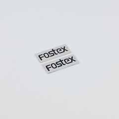 Fostex Speaker Grill logo Badge Custom Made Silver 33mm(1.3&Prime;)X12.5mm(0.49&Prime;)