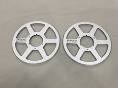 1 Pair Pro 10.5&Prime; TASCAM Silver 1/4&Prime; Tape Reels For Reel To Reel Tape Recorders