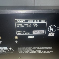 Sony TC-K677ES 3 Head Stereo Cassette Deck **PARTS- AS-IS ONLY**