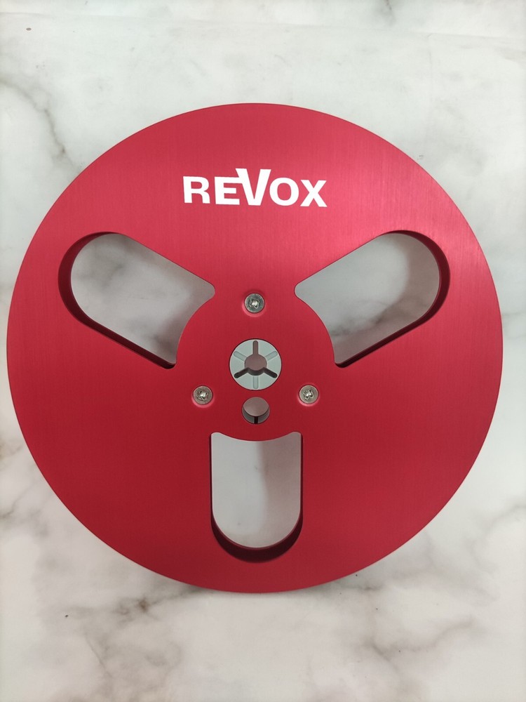 2X TRIDENT HUB METAL Red TAPE REEL 7&Prime; For Revox Reel To Reel Tape Recorders