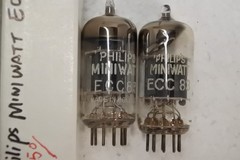 (2) EARLY PHILIPS Miniwatt FOIL STRIP O GETTER
