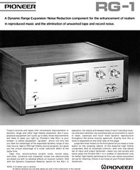 Pioneer RG-1 Dynamic Processor 3-in-1 OWNER&rsquo;S and SERVICE MANUAL & Brochure