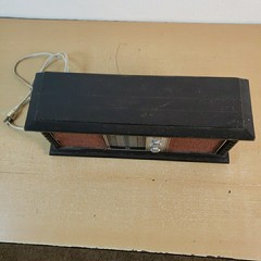 Vintage 1960s RCA Japan 16&Prime; Solid State Wood AM FM Tabletop Radio Pecan WORKS