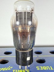 Philco Type 47 Engraved Base Black Plate Tested Like NOS Tube