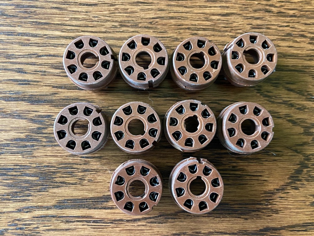 10 NOS Vintage Brown 8-Pin Octal Vacuum Tube Sockets PC BOARD MOUNT PCB
