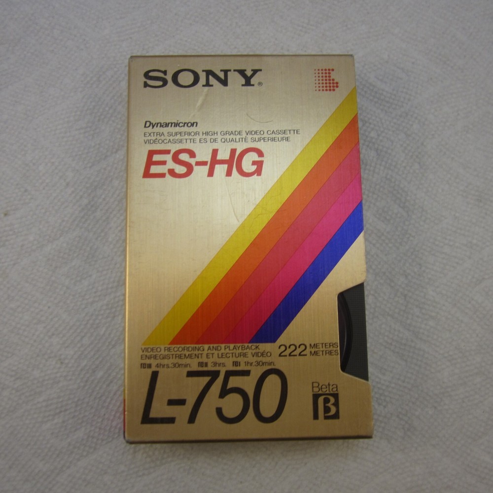 SONY ES-HG/L-750 BETAMAX Tape Pre-Owned Untested AS IS