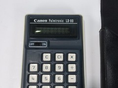 CANON PALMTRONIC LD-80 Vintage Calculator & Case Works GREAT WORKS GREAT