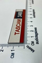 TASCAM 34B Tape Deck Badge Custom Aluminum