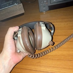 Koss K-6LC Stereo Over-Ear Headphones, Adjustable Headband, Beige/Brown