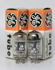 12AU7A ECC82 6189 NOS GE MATCHED-PAIR Symmetric Balance TUBES FREE-SHIP/DELIVERY