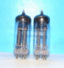 12BH7 Rad -Tel radio audio vintage amplifier vacuum tubes 2 valves tested 12BH7A