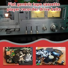 Recorder Rubber Belts Cassette Repair Maintenance Mix Flat Tape Machine 50PCS