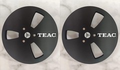 One Pair silvery TAPE REEL TEAC 7&Prime; inch Light Metal Aluminum Take Up Reel