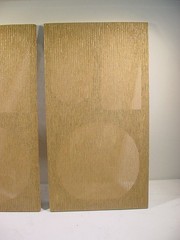 AR-2AX SPEAKER GRILL PAIR (ORIGINAL FABRIC AND WOOD FRAME VERY CLEAN) LG*****
