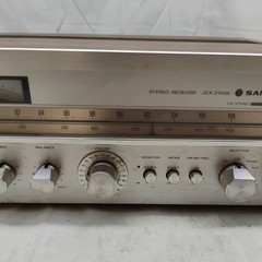 SANYO JCX 2100K Vintage Stereo Receiver Silver Face Classic Amber Parts only