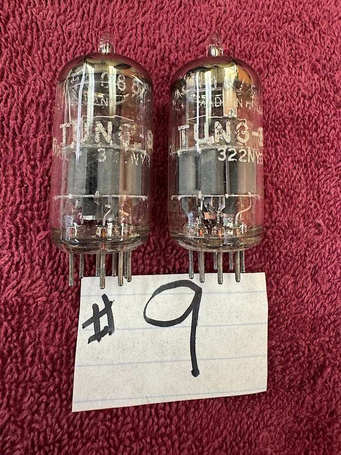 2 Tung-Sol 6DJ8 BY AMPEREX IN HOLLAND For Fisher Scott Ampex tube preamplifier&rsquo;s